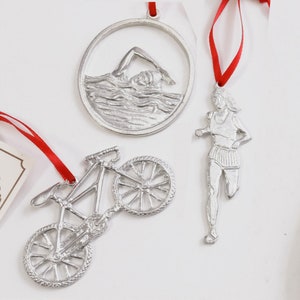 Female Runner, Triathlon Ornament, Decathlon Ornament, Ironman Gift,