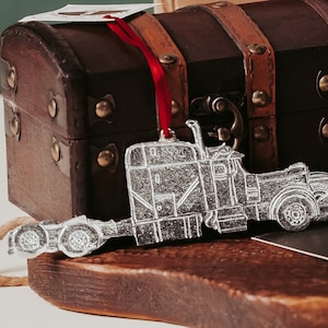 Semi Truck, 18 Wheeler, Truck Driver Ornament, Big Rig Ornament, Truck Driver Gift,