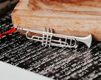 Trumpet Gifts, Trumpet, Trumpet Ornament, Trumpet Christmas Ornament, Music Instruments,