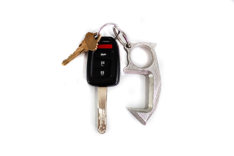 Gift for Grandmother Hands Free Button Pusher Tool Contactless Door Opener Keychain