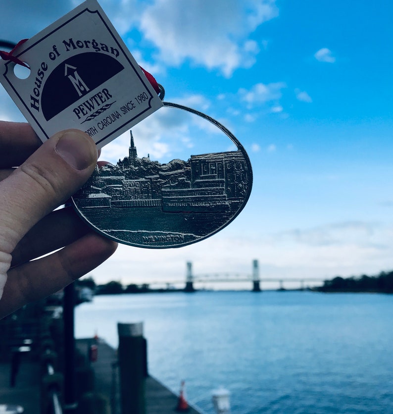 Cape Fear River Front Holiday Decoration ILM Housewarming Hostess Gift Handmade Wilmington Downtown Christmas Ornament