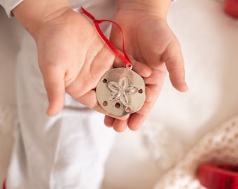Kerstornament zanddollar, cadeau zanddollar, ornament zanddollar, cadeau strandliefhebber,
