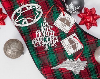 Noord-Carolina Kerstmis, Noord-Carolina, staat ornamenten, Noord-Carolina geschenken,
