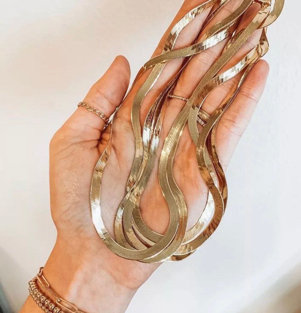 Herringbone necklace Etsy