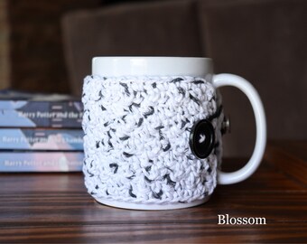 Mug Cozy | Salt N Pepper Mug Wrap | Crochet Mug Warmer | Farmhouse Coffee Cozy | Tea Cozy | Cup Cozy | Mug Sweater | Made to Order
