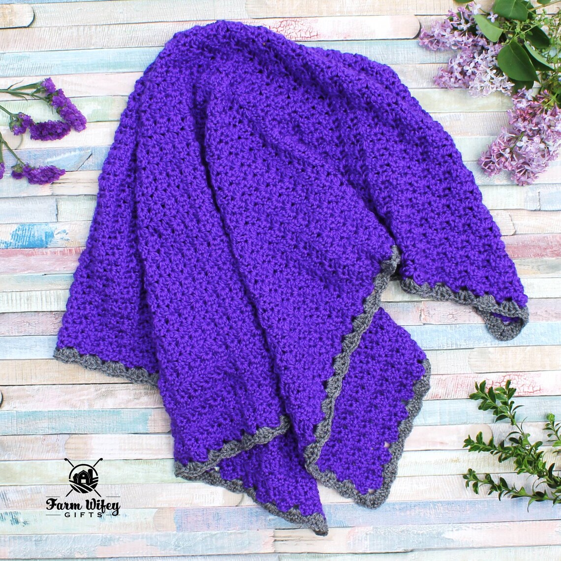 Baby Blanket Crochet Receiving Blanket Nursery Decor Etsy