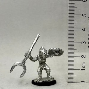 28mm Fish Person with Trident, KoaToa, unpainted mini, 28mm scale,tabletop RPG miniature, D&D figurines, Pathfinder fantasy gaming, pewter