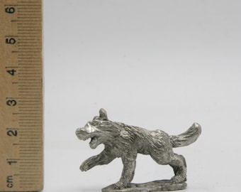 Giant Wolf mini, 28mm scale,tabletop RPG miniature, D&D figurines, Pathfinder fantasy gaming, pewter