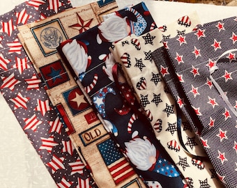 Patriotic Holiday Fabric Tissue Cover Square boxes - make the perfect gift and upgrade your U.S.A. home decor by dressing up your tissues.