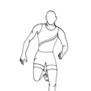 Male Runner Metal Wall Décor and Sculpture