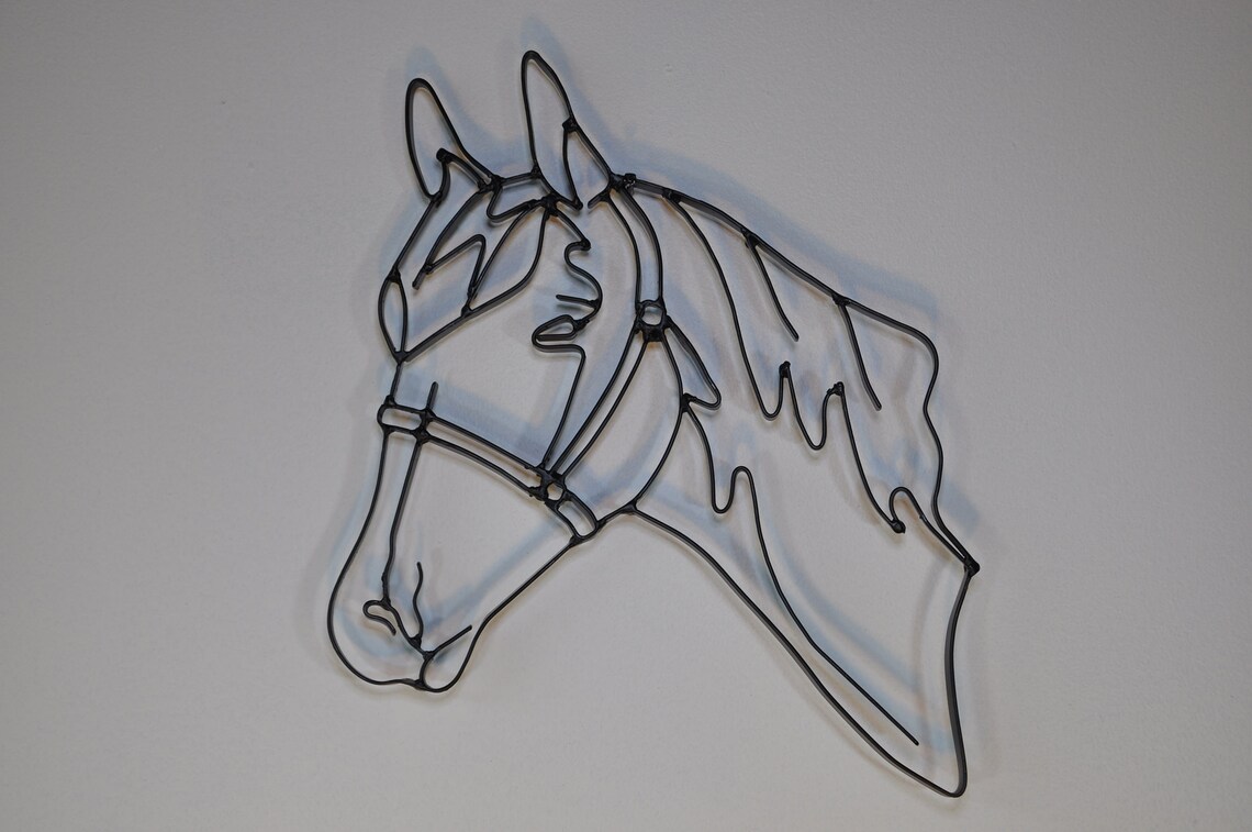 Horse Head Metal Wall Art Décor and Wall Sculpture | Etsy