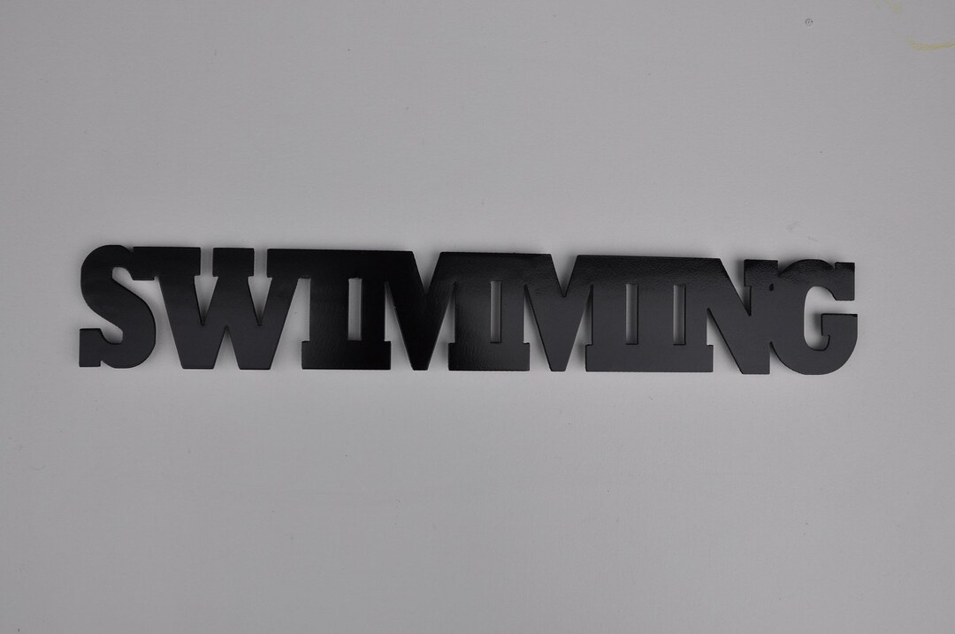 Swimming Word Metal Sign and Wall Decor Etsy