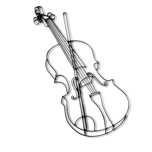 Violin Music Instrument Metal Wall Art and Decor