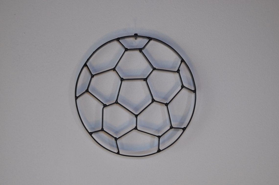 Soccer Ball Metal Wall Décor and Wall Sculpture Etsy