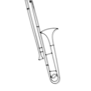 Trombone Musical Instrument Metal Wall Décor and Sculpture