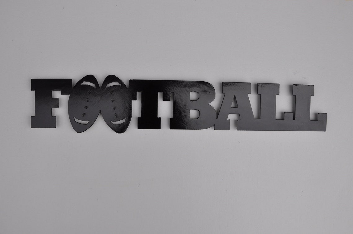 Football Word Metal Sign and Wall Decor Etsy