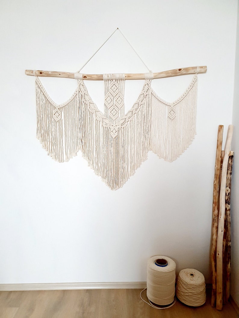 Macrame Wall Hanging Macrame Headboard Rustic Home Decor Etsy