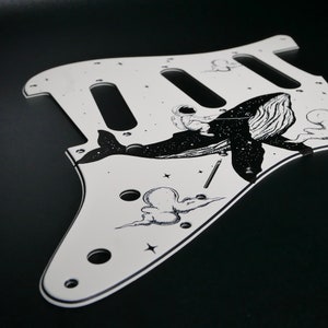 Fender ST Style Pickguard • The Whale In The Clouds • Custom Pickguard • Graphic