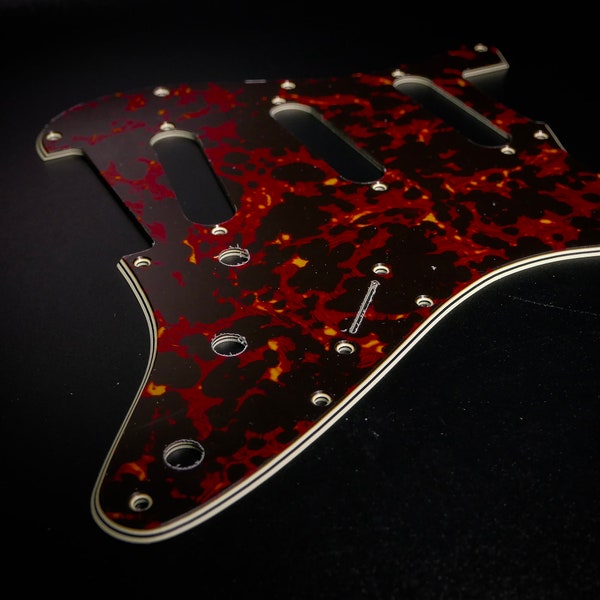 Fender ST Style Pickguard • 4-ply NW Tortoise • Custom Pickguard • Stormguitar