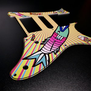 Ibanez Pickguard • Flying Fish #1 • RG Serie • Custom Pickguard • Grafisch • Stormguitar