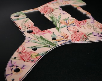 Fender JMaster-slagplaat • Tropische bloemen #1 • Aangepaste slagplaat • Grafisch