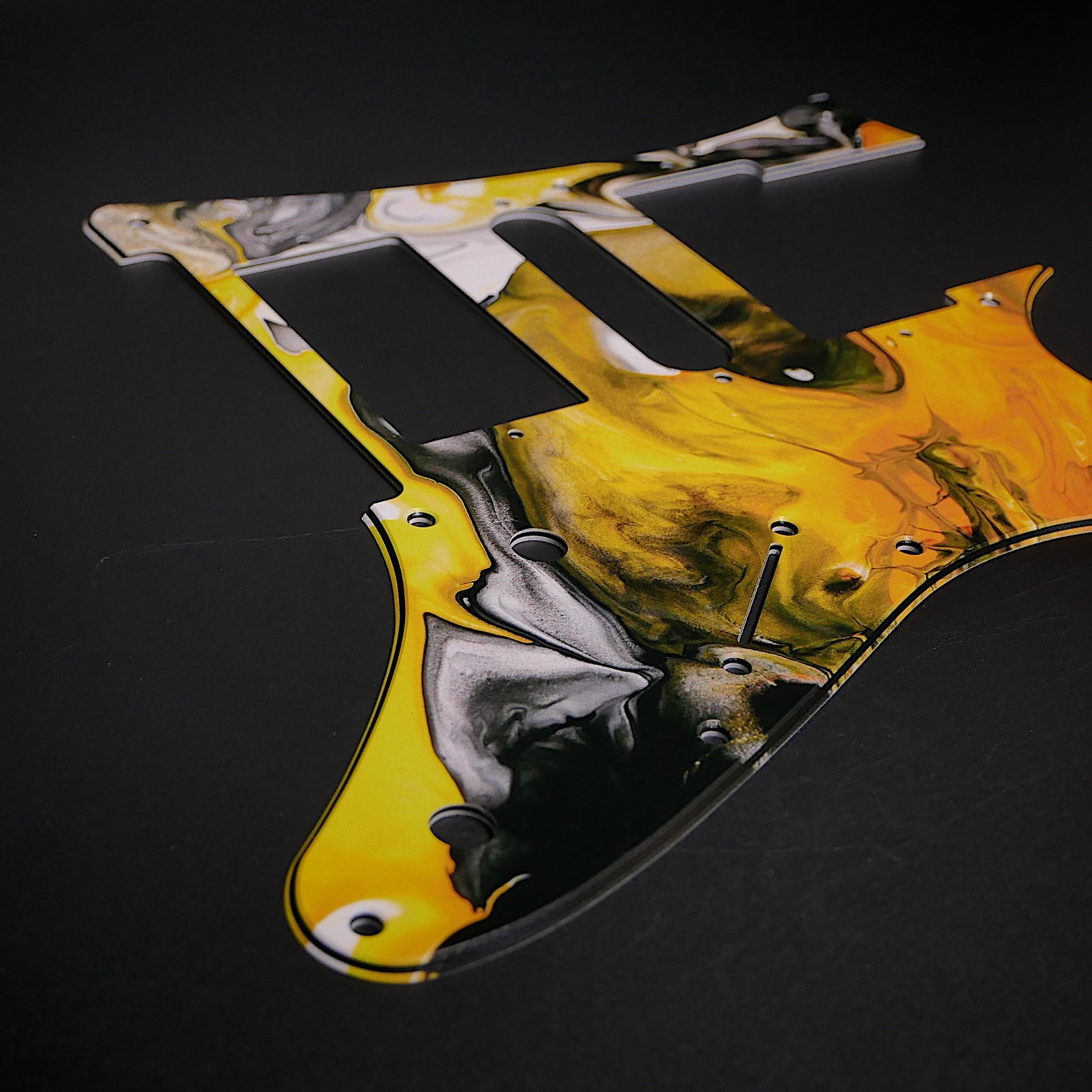 Custom Pickguard/graPickguard/Yellow Marble/Ibanez Etsy