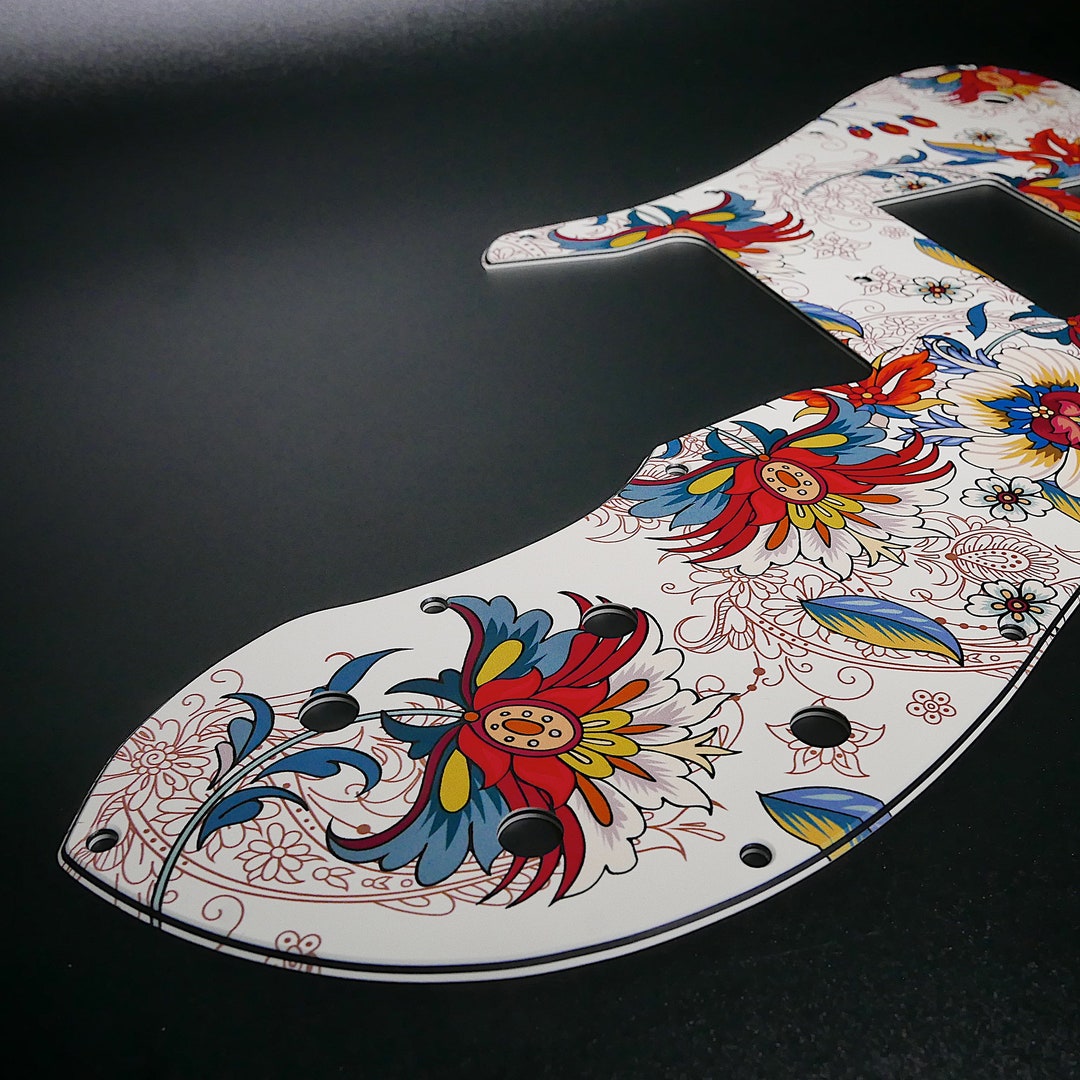 Fender '72 T Custom • Folk Flowers • Custom Pickguard • Graphic ...