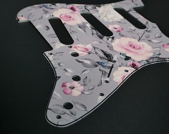 Golpeador estilo Fender ST • Floral #9 • Golpeador personalizado • Gráfico