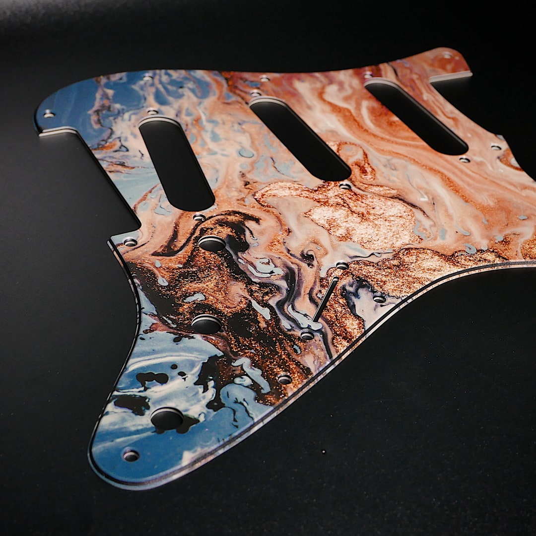 Fender Strat Pickguard Marble 20 Custom Pickguard Etsy