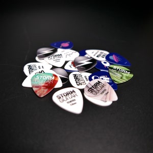 Custom Picks TORTEM White Standard Shape - Double Sided Printed