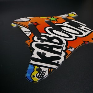 Fender ST Style Pickguard • Pop Art Kaboom • Custom Pickguard • Graphic • Stormguitar
