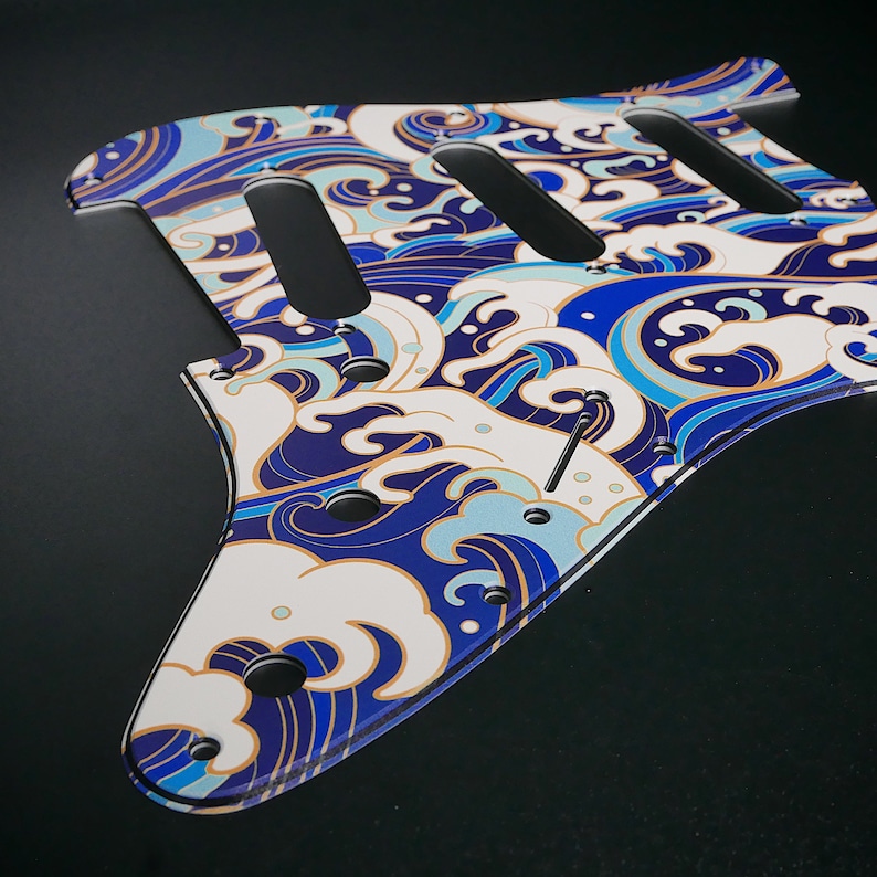 Fender Strat Pickguard / Big Wave / Custom Pickguard / Graphic Etsy