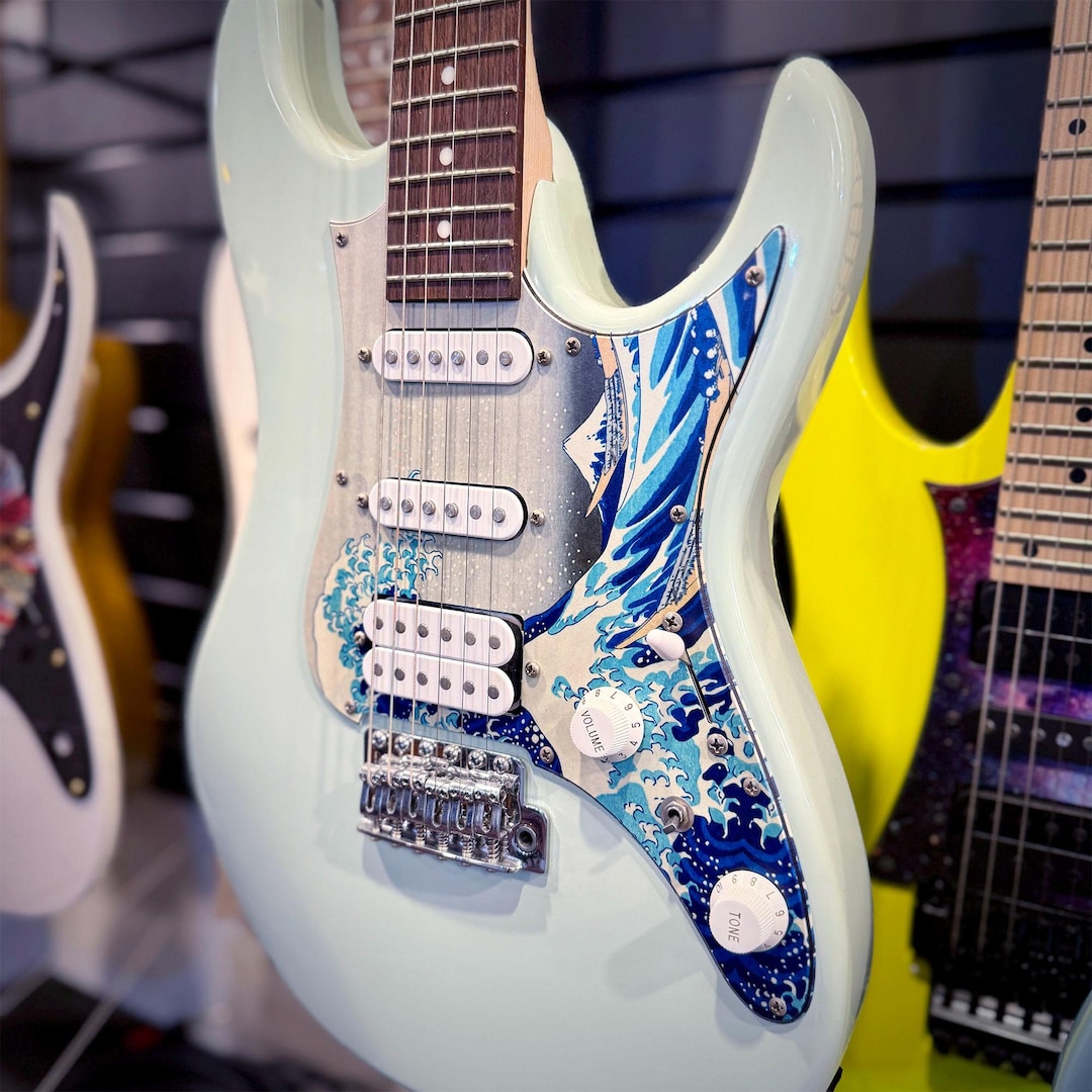 Ibanez Pickguard • AZ Series • Vintage Style-the Great Wave off