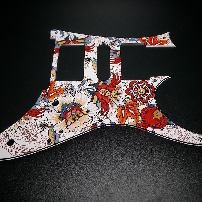 Ibanez Pickguard • Folk Flowers • RG Series • Custom Pickguard ...