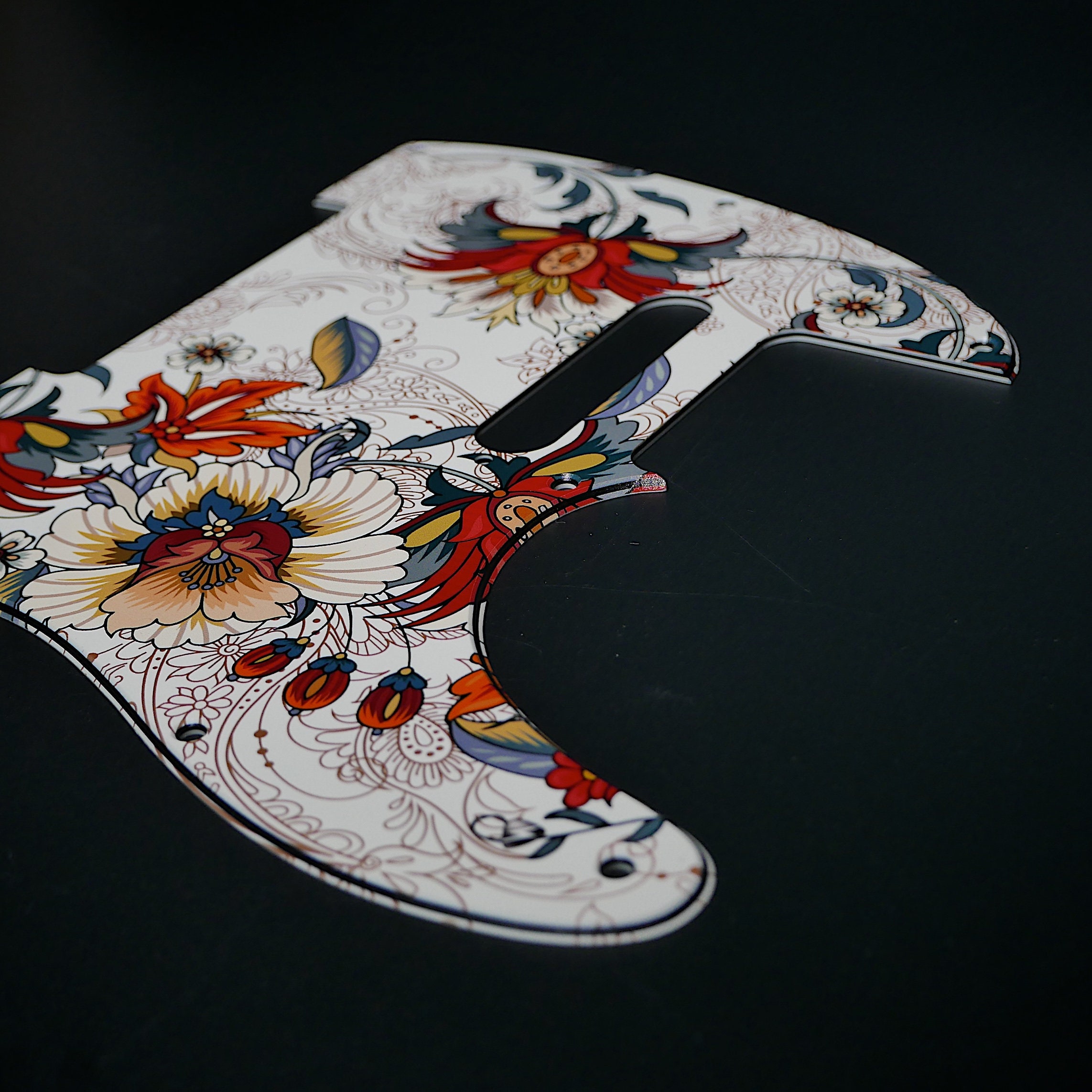 Fender Tele Pickguard / Folk Flowers / Custom Pickguard / - Etsy UK