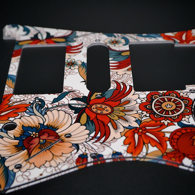 Ibanez Pickguard • Folk Flowers • RG Series • Custom Pickguard ...