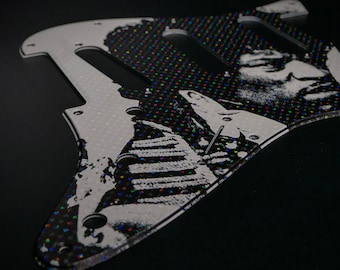 Fender ST-stijl slagplaat • Jimi Hendrix #3 • Aangepaste slagplaat • Grafisch • Stormgitaar