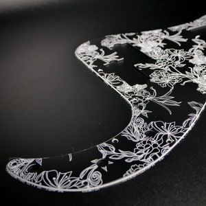 Fender PBass Pickguard • Floral #7 BLACK • Custom Pickguard • Graphic • Stormguitar