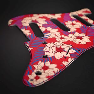Fender ST Style Pickguard • Vintage Floral #1 • Custom Pickguard • Graphic • Stormguitar