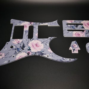 Ibanez Jem Jr. Full Set • Floral #9 • Custom Pickguard • Graphic • Stormguitar