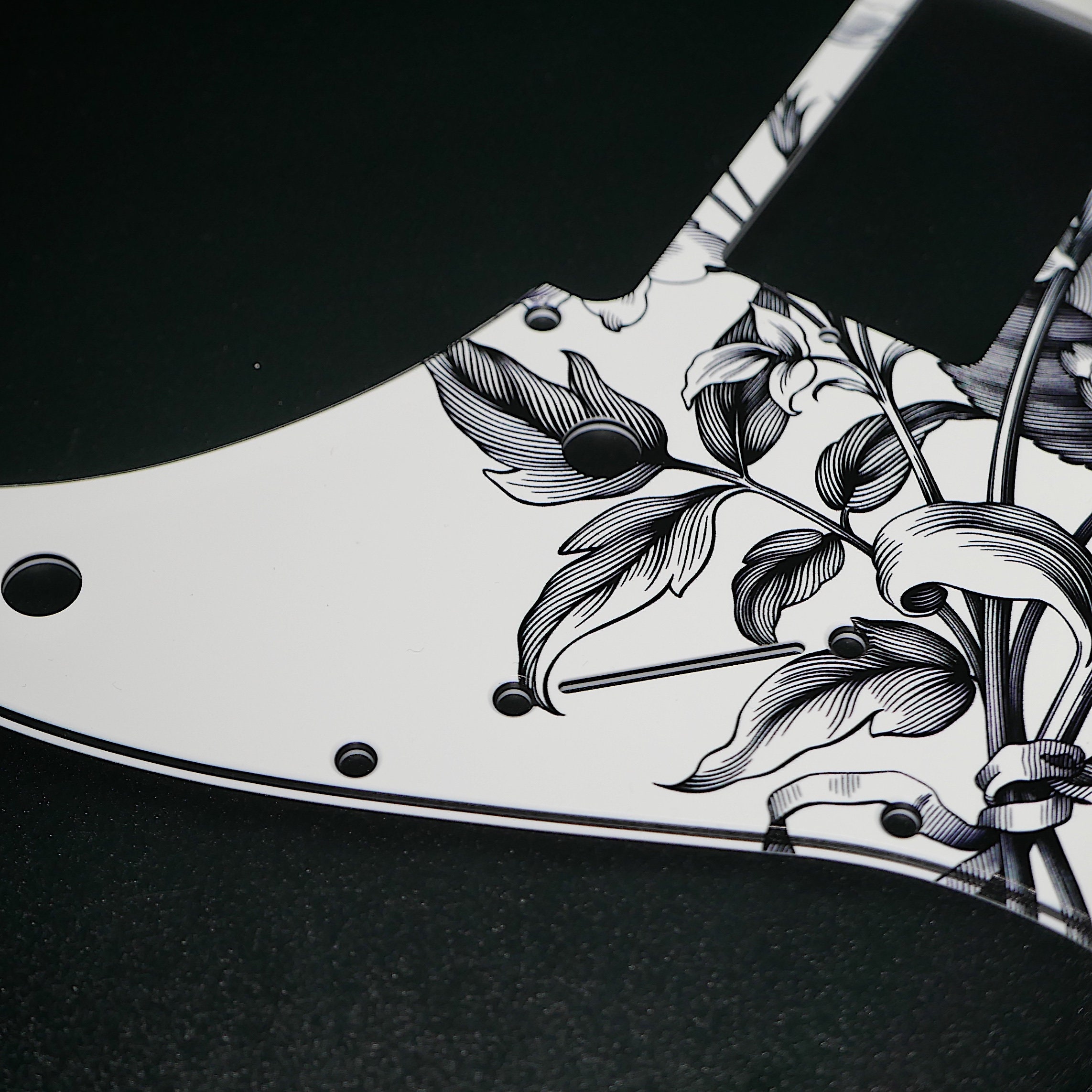 Ibanez Pickguard • Rose Flower Vintage • RG Series • Custom Pickguard ...