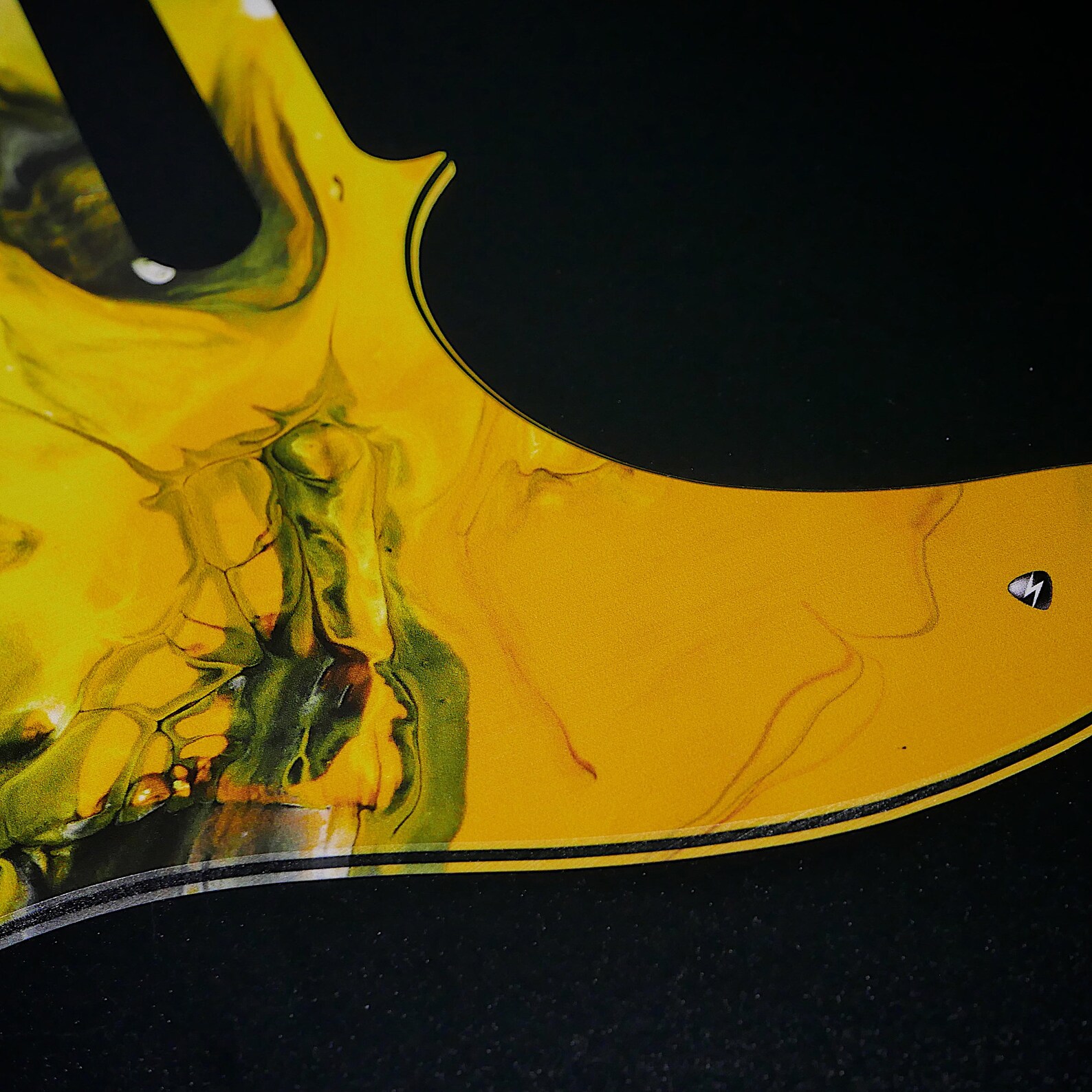 Fender Tele Pickguard / Yellow Marble / Custom Pickguard / Etsy