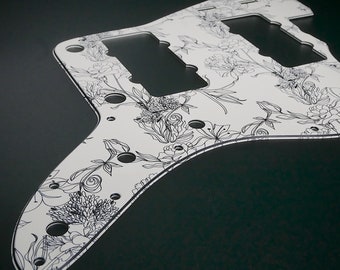 Fender JMaster slagplaat • Bloemen #7 • Aangepaste slagplaat • Grafisch • STORMGUITAR