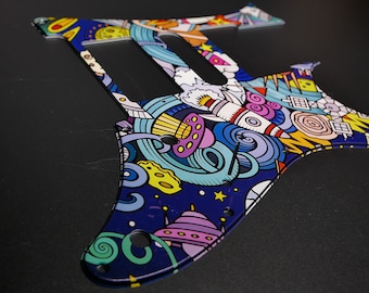 Ibanez Pickguard • Cartoon Doodle Space • RG Series • Custom Pickguard • Graphic • Stormguitar