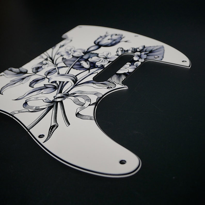 Fender Tele Pickguard / Rose Flower Vintage / Custom Pickguard Etsy