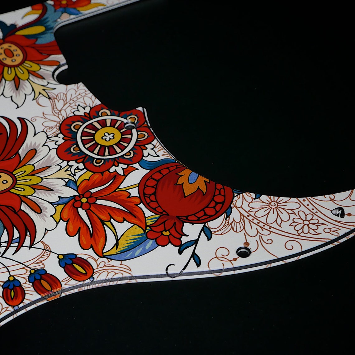 Fender Precision Bass Pickguard / Folk Flowers / Custom | Etsy