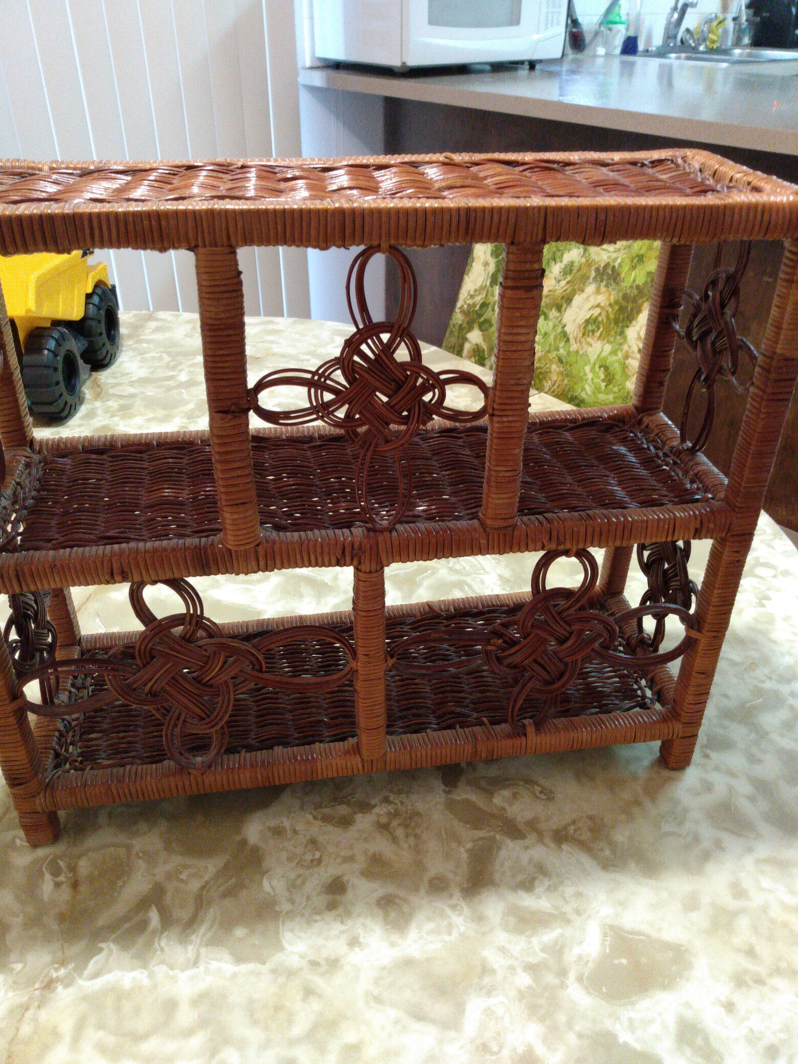 Vintage Wicker Hanging Shelf Etsy
