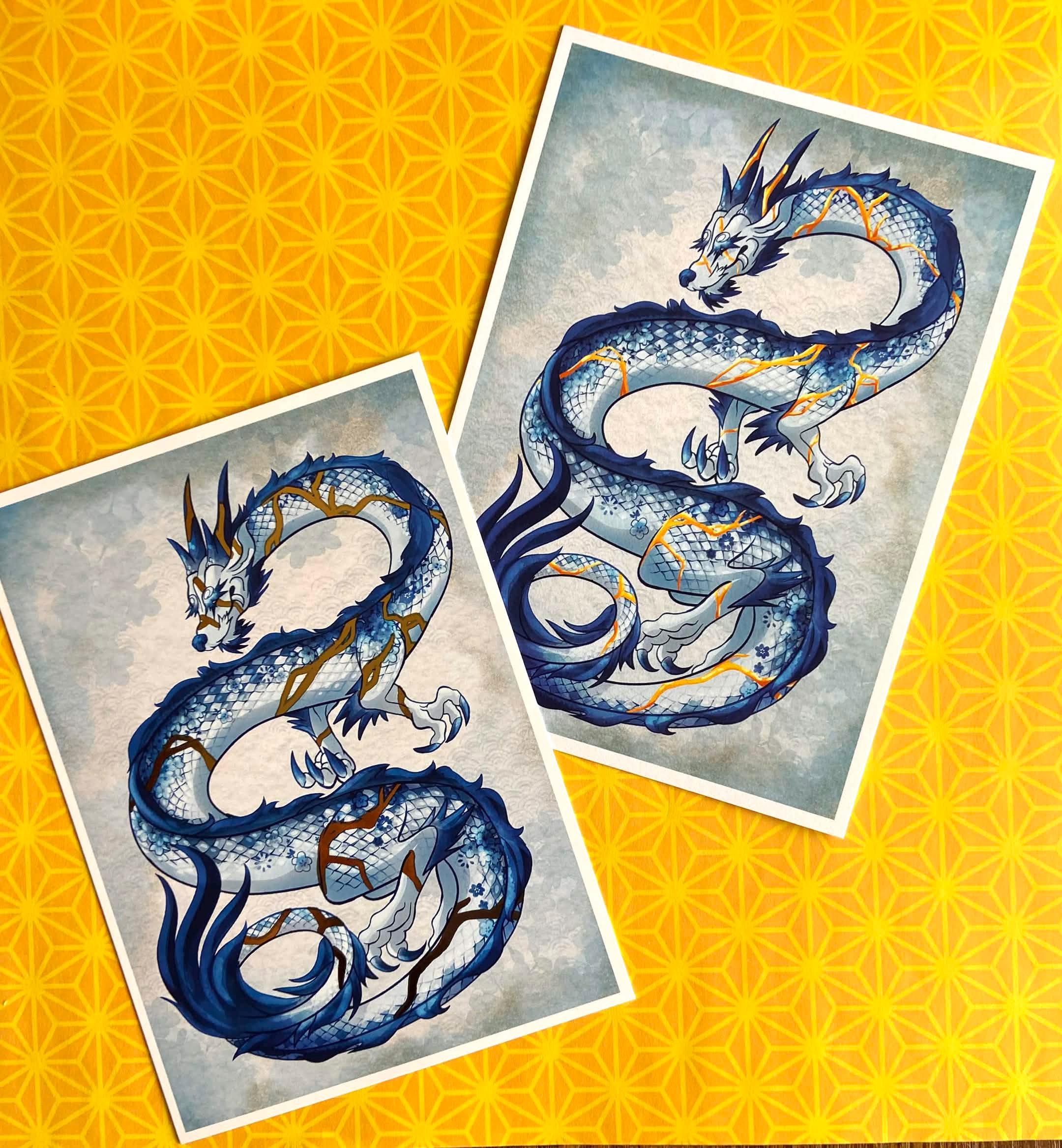 Kintsugi Dragon - Etsy