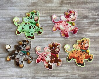 Ice Cream Cow Stickers