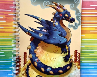 Reusable Stickerbook/ Sticker Book/ Sticker/ Sticker Storage/ Sticker Collectors/ Funny/ Sassy/ Fantasy/ Aesthetic/ Gift/ Notebook/ Dragon